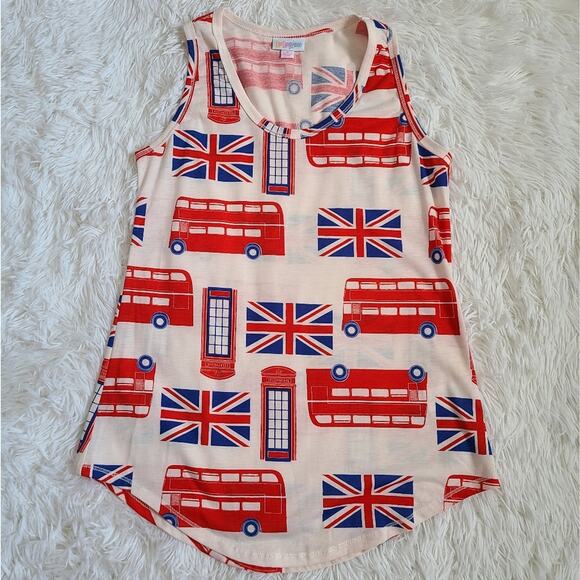 LuLaRoe London British Flag Scoop Neck Tank Top SZ S - Picture 8 of 11